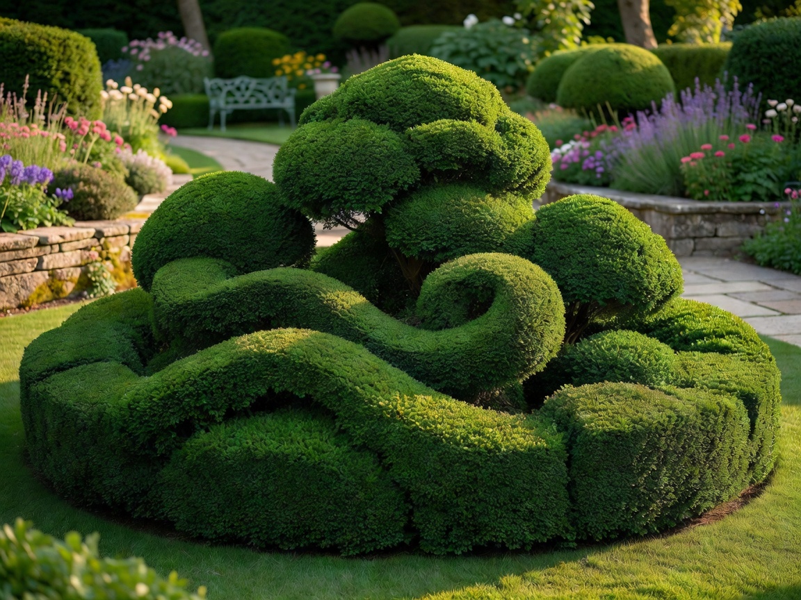 Decorative garden hedge beautifully styled