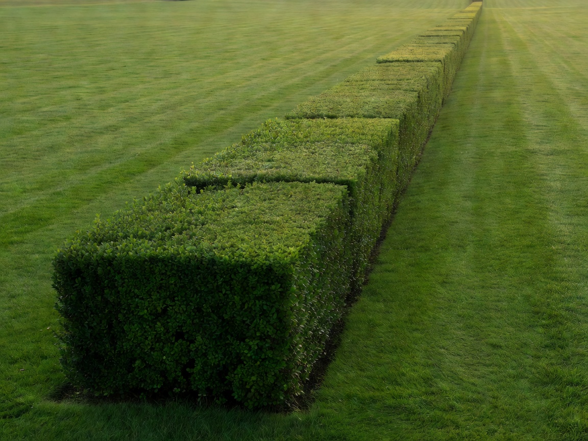 Long straight formal hedge line